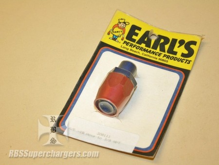 Used -10 To 3/8" NPT Pipe AN Hose End Alum. Fitting Earl's #320111 (7003-0084U)