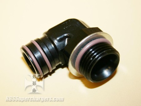 Full Swivel 90 Degree Fitting ORB Alum. Black Quick Disconnect Clamshell Low Profile (4E3W2Q9C)