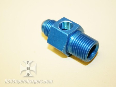 Used -6 To 1/4" NPT Fuel/Oil Pressure Gauge Fitting AN To 1/8" NPT Port (7003-0033K)